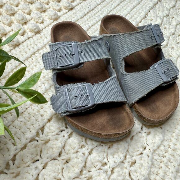 BIRKENSTOCK Kid's 170 27 US 9 9.5 Arizona Banded Buckle Vegan Sandal Shoes Gray - Picture 4 of 11